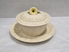 Maruhon Ware Vintage Floral Lidded Trinket Box And Dish Japan picture