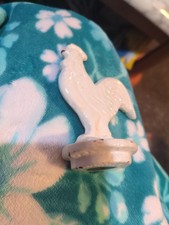 Cast Iron Threaded Small Rooster Figurine - Beautiful Detail picture