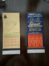 Vintage Lot of 2 Advertising Giant Feature Matchbooks picture