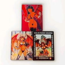 Hellwitch Metallicard Metal Trading Card Set Of 3 Different Coffin Comics picture