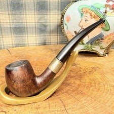 Vintage 1940’s WDC STANWIX ALIAN BRIAR Nickel Plated Band Estate Tobacco Pipe picture