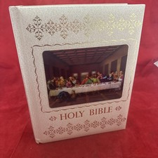 1976 Holy Bible Authorized KJV Wedding Gift Illustrated Family Tree Large Print picture