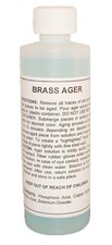 Brass Ager Liquid 8 Oz Tarnish Solid Brass With Antique Patina Oxidizer Vintage picture