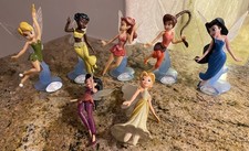 Disney Fairies Lot Figurine Playset Tinkerbell Fawn Silvermist Iridessa Rosetta picture