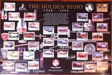 Holden Story 1948-1996 Original Dealer Poster Commodore Kingswood Monaro 1000mm picture