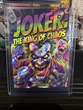 Joker CUSTOM Novelty Refractor Art Card. /5 picture