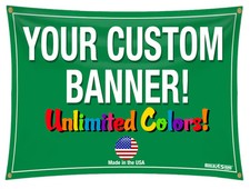 3'x 6' Personalized Banner High Quality Vinyl 3x6 picture