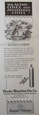 1928 Ad Electro Bleaching Gas Co Pioneers Liquid Chlorine Sanitation City Water picture