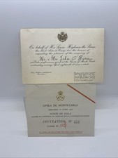 1956 Monaco Royal Wedding Gala Invitation & Ticket – Grace Kelly Rainier picture