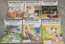 (6) 1951 School Disney Posters How to Catch a Cold Health Education by Kleenex picture