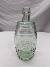 Antique 1800's Aqua Green Barrel Whiskey Bottle picture
