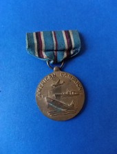 1941-1945 US  Military World War II WWII American Campaign OLD Ribbon Medal Pin picture
