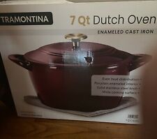 Tramontina Enameled Cast Iron 7-Quart Covered Round Dutch Oven (Assorted Colors) picture