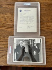J. EDGAR HOOVER SIGNED LETTER & PHOTO w/LOVER CLYDE TOLSON AFFECTIONATELY NAMED picture