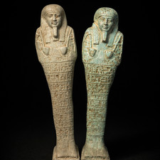 Rare Ancient Egyptian Ushabti Shabti Statue 2 Pharaonic Stone Sculpture Bc picture