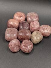 Strawberry Quartz Tumbled Stones | Natural Polished Crystals | 3 oz Lot (4-6) ~^ picture