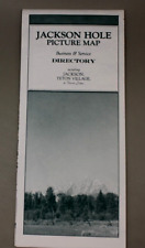 Vintage Jackson Hole Picture Map Wyoming Business and Service Directory Ads picture