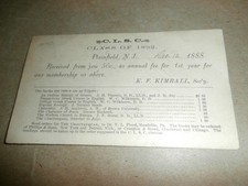 Class 1892 Plainfield NJ 1888 C L S C  Postcard Clara Griffith Auburn NE picture