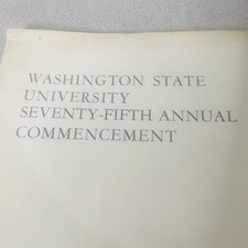 Vintage University of WASHINGTON 75th Annual Commencement BOOKLET 1971 WSU Vtg picture