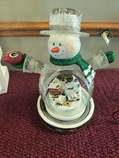 Bradford Exchange  Irish You a Merry Christmas Snowman with Animated Train WORKS picture