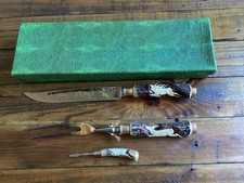 Vtg Anton Wingen Jr. Sollingen Germany Rostfrei 3 Pc. Carving Set picture