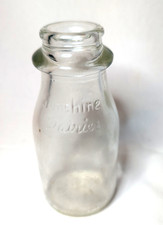 Vintage Sunshine Dairies ~W. P.  & Sons Utica NY Embossed Half Pint Glass Bottle picture