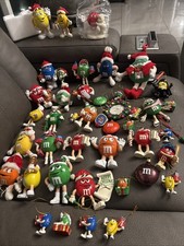 42ps Lot Vintage M&Ms Candy Topper Ornament Figures Holiday Collectibles picture