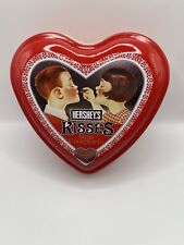 Hershey's Kisses Vintage Tin Boy Girl 2001 Heart Shaped Valentine's Day picture