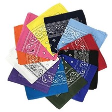 allgala 12-Pack Cotton Bandanas, Paisley Print Head Wrap Scarf for Men & Women picture