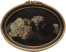5X7 Oval Vintage Picture Frame Antique Black Gold Ornate Wall Decor | 5X7 picture