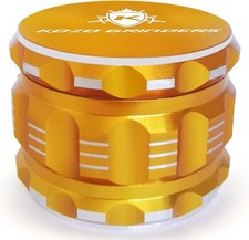 Kozo Grinders Best Herb Grinder Large 4 Piece, 2.5in Gold Anodized Aluminum picture