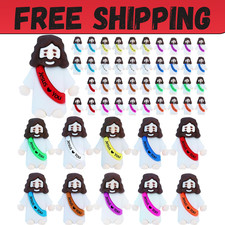 50 Pcs Little Jesus Figures– Rubber Mini Jesus Figurines in Bulk Christian Doll picture