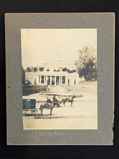 c1905 White House East Entrance Roosevelt Era Horse Carriages Original Photo picture