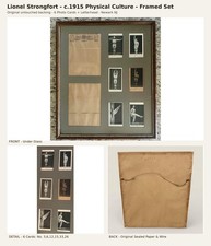 Antique 1915 Lionel Strongfort Physical Culture Framed Photo Set Strongman picture