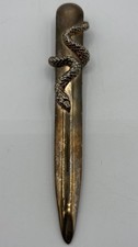L’OBJET Snake Letter Opener Gold Plated Brass Serpent Desk Accessory picture