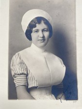 Pretty Young Nurse in Uniform Studio Portrait Antique Vintage Photo picture