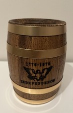 Vintage Wood Whiskey Barrel Hub Federal Savings Advertising Bank picture