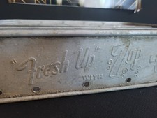 Vintage 1950s 7UP Seven UP Metal Stadium Crate Art Deco Coca Cola Fresh Up  picture