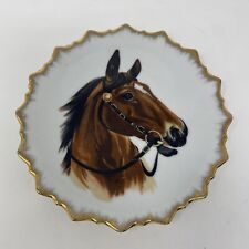 Vintage Japan Ceramic Plate Horse Gold Trim 7” picture