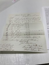 CIVIL WAR NURSES PAYLIST MONTPELIER VT ARMY HOSPITAL SGN GEN RS SATTERLEE 1879 picture
