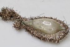 VTG Antique Glass Metallic Crinkle Wire COMET DROP Christmas Ornaments Germany picture