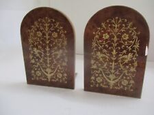Vintage Inlaid Sorrento? Italy Wood Ware Folding Bookends Birds Flowers Italian picture