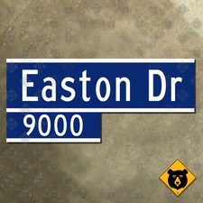 Los Angeles Easton Drive 9000 block road street sign 1973 18x8 picture