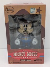 Disney Play Imaginative 7 Inch Vinyl Art Figure Collectable Cowboy Mickey Mouse picture