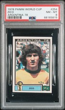 1978 Panini World Cup Argentina 78 Zico #254 PSA 8 picture