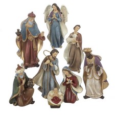 Kurt Adler 8 Piece Resin Nativity Set 6.25 Inch Christmas Holy Family picture