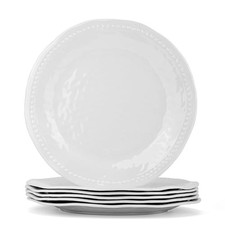 Melamine Dinner Plates, Round Plates, set of 6 White picture