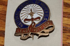 Natl. Council Of Women U.S. Fraternal Organization Pin Gold Filled 1901 Historic picture