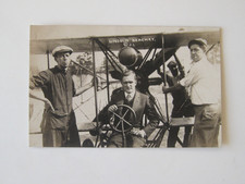 Antique 1913 Lincoln Beachey Airplane Aviator Stunt Pilot RPPC Postcard Original picture