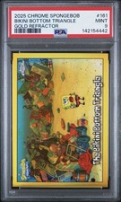 2025 Topps Chrome SpongeBob The Bikini Bottom Triangle #161 🏆 Gold /50 PSA 9 picture